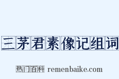 三茅君素像记组词是什么意思的图片